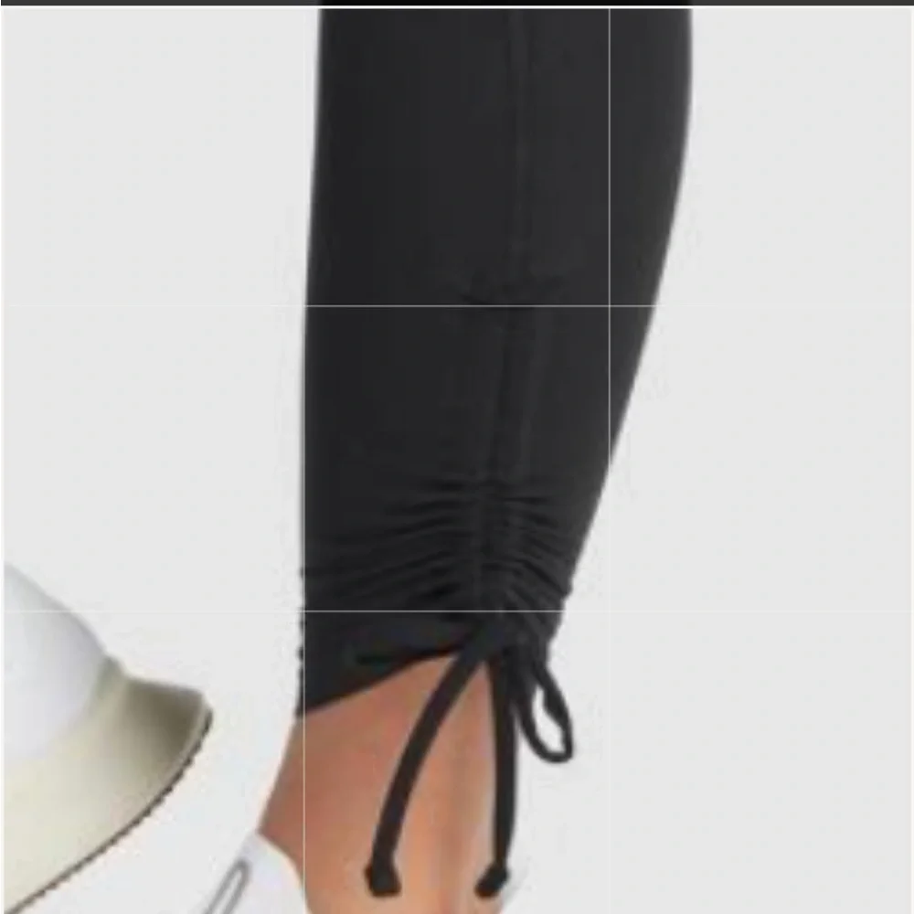 NWT GYM SHARK RIBBON ANKLE LEGGING S- BODY FIT BLACK - Picture 7 of 7